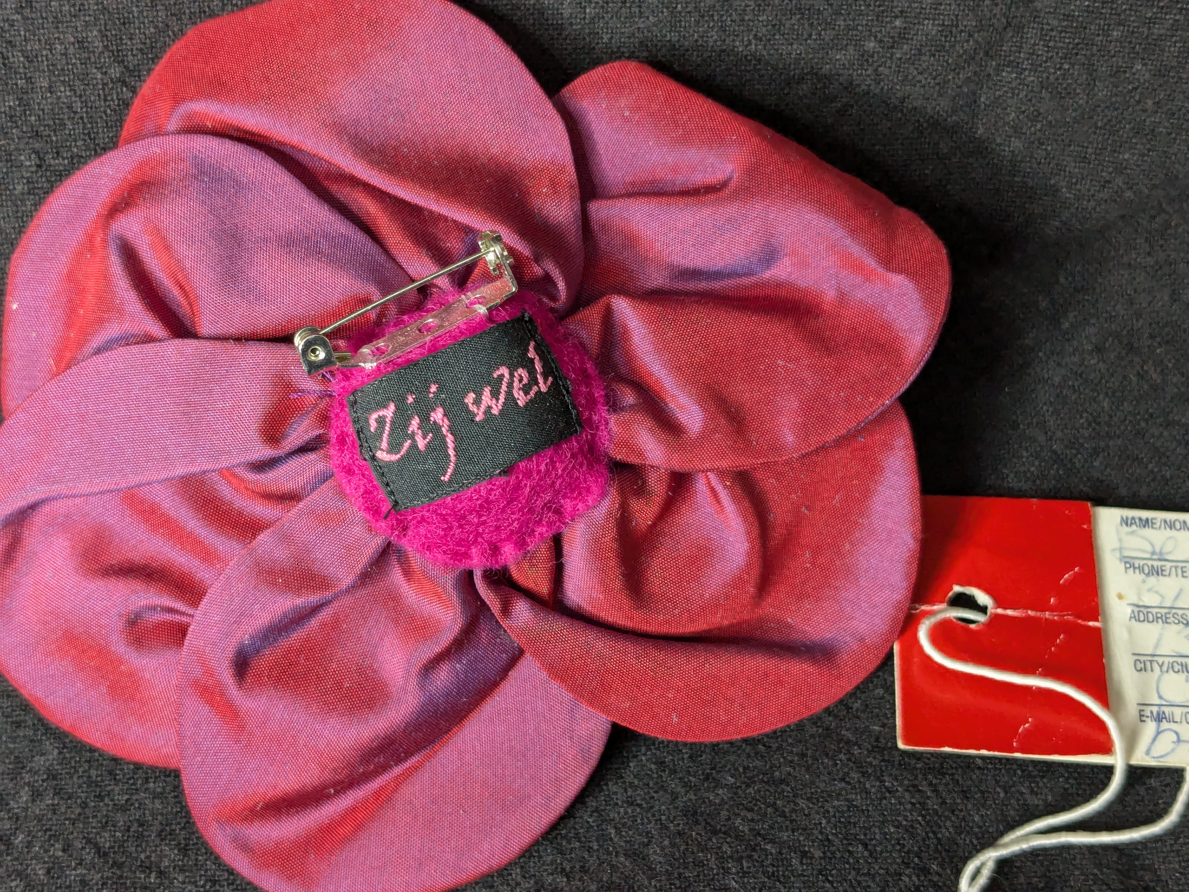 Fabric Flower Worn by Bernardine Dohrn 