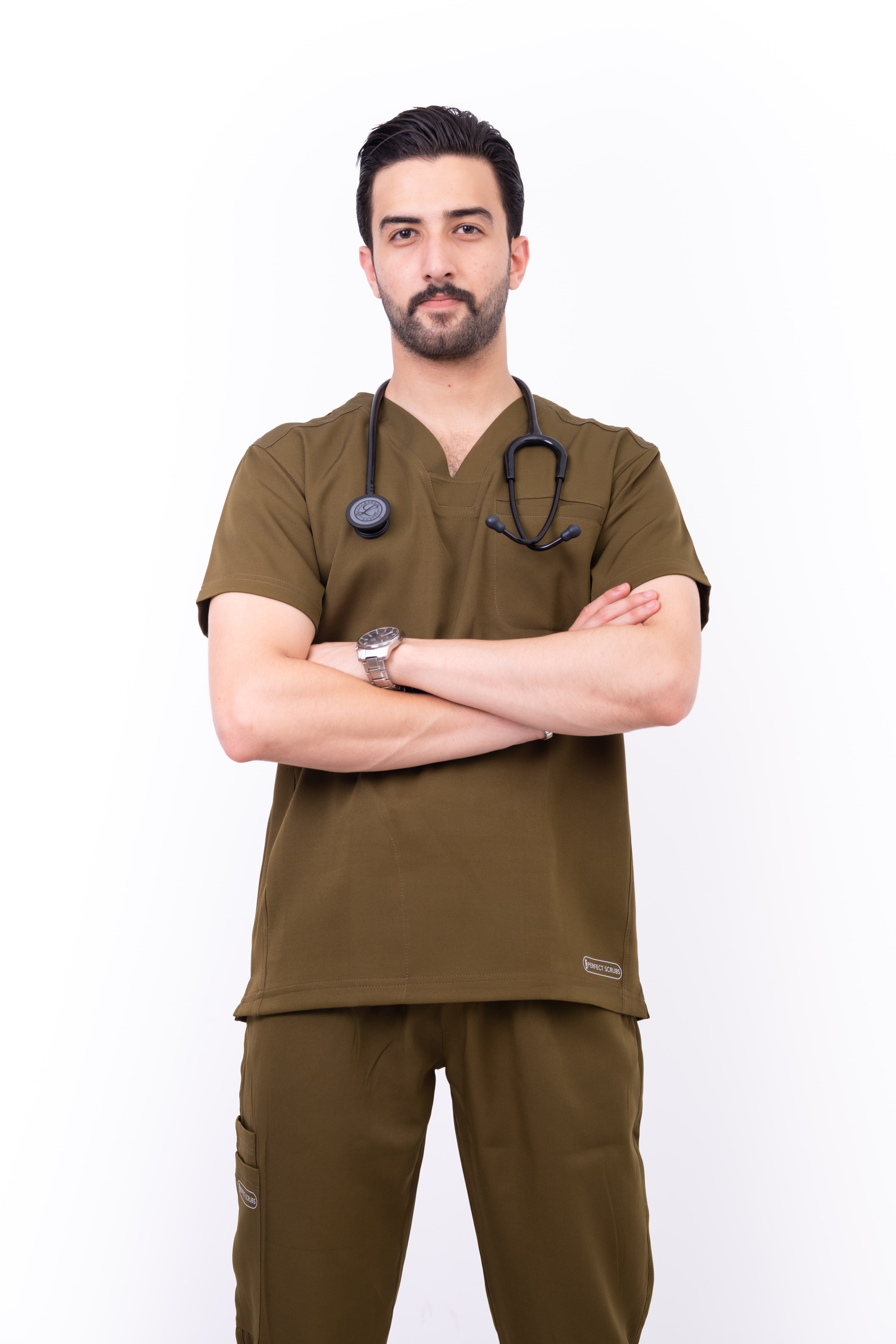 Men’s Olive Green Medical Scrub Set