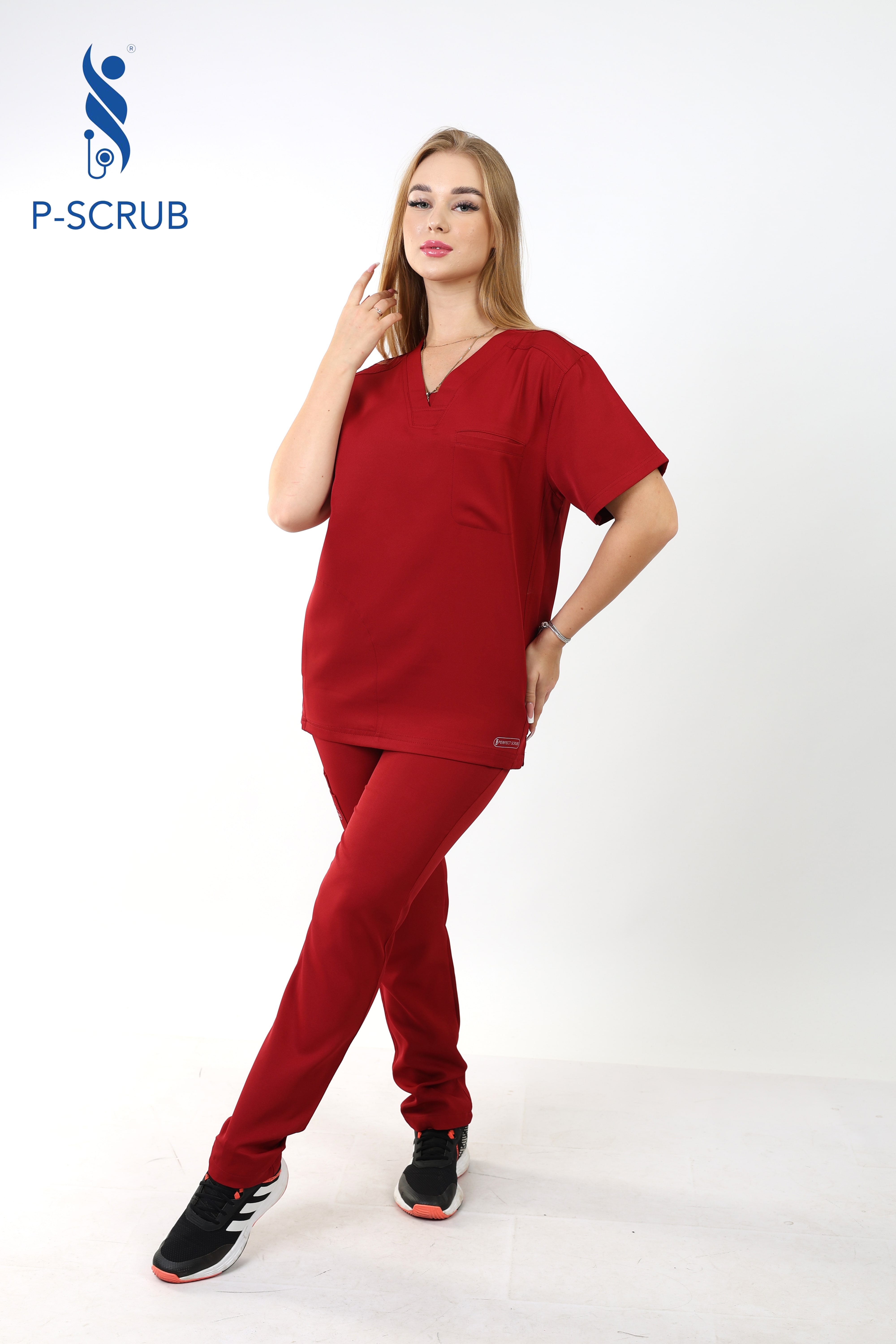 Women’s Red maroon Medical Scrub