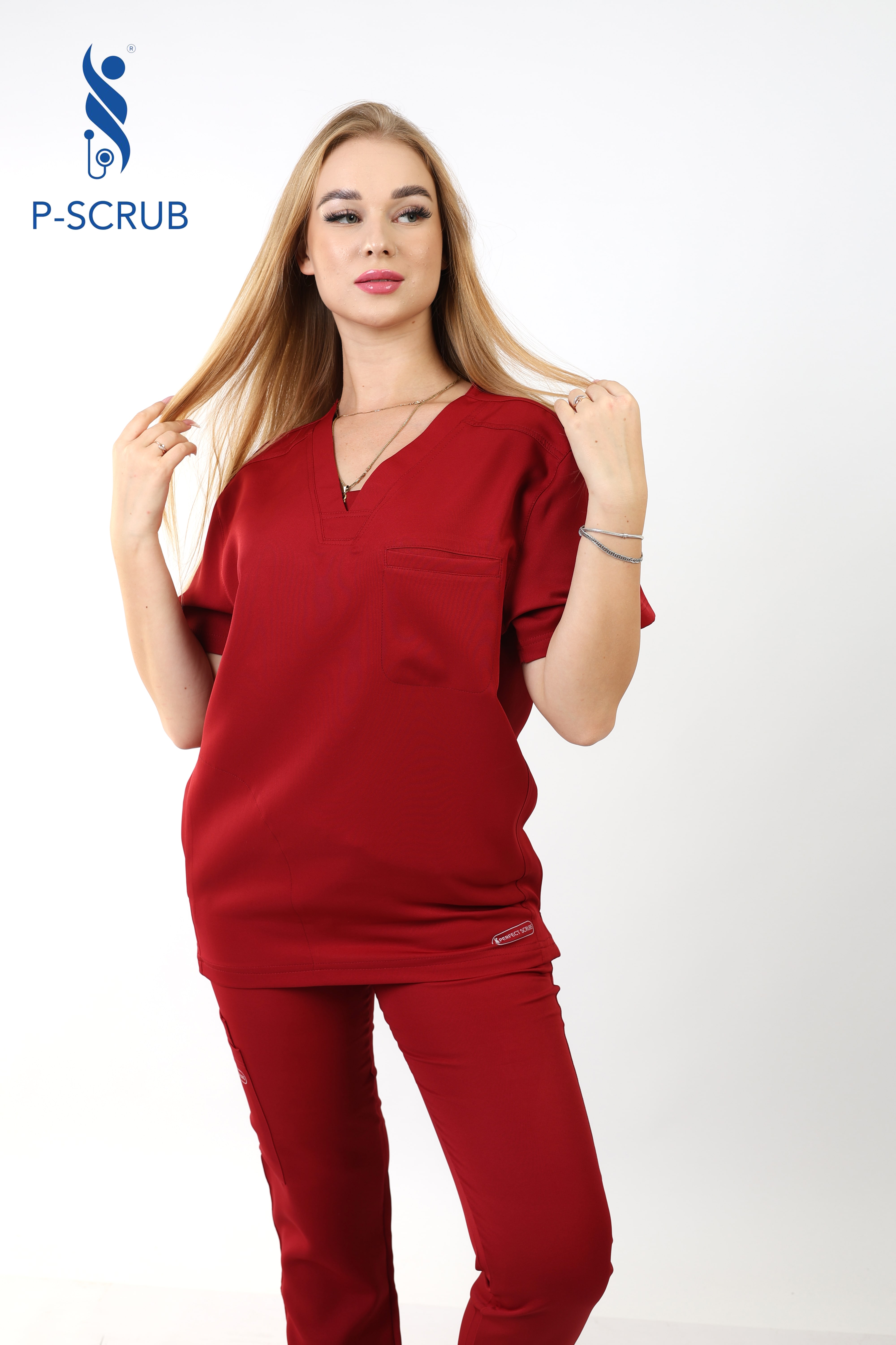 Women’s Red maroon Medical Scrub