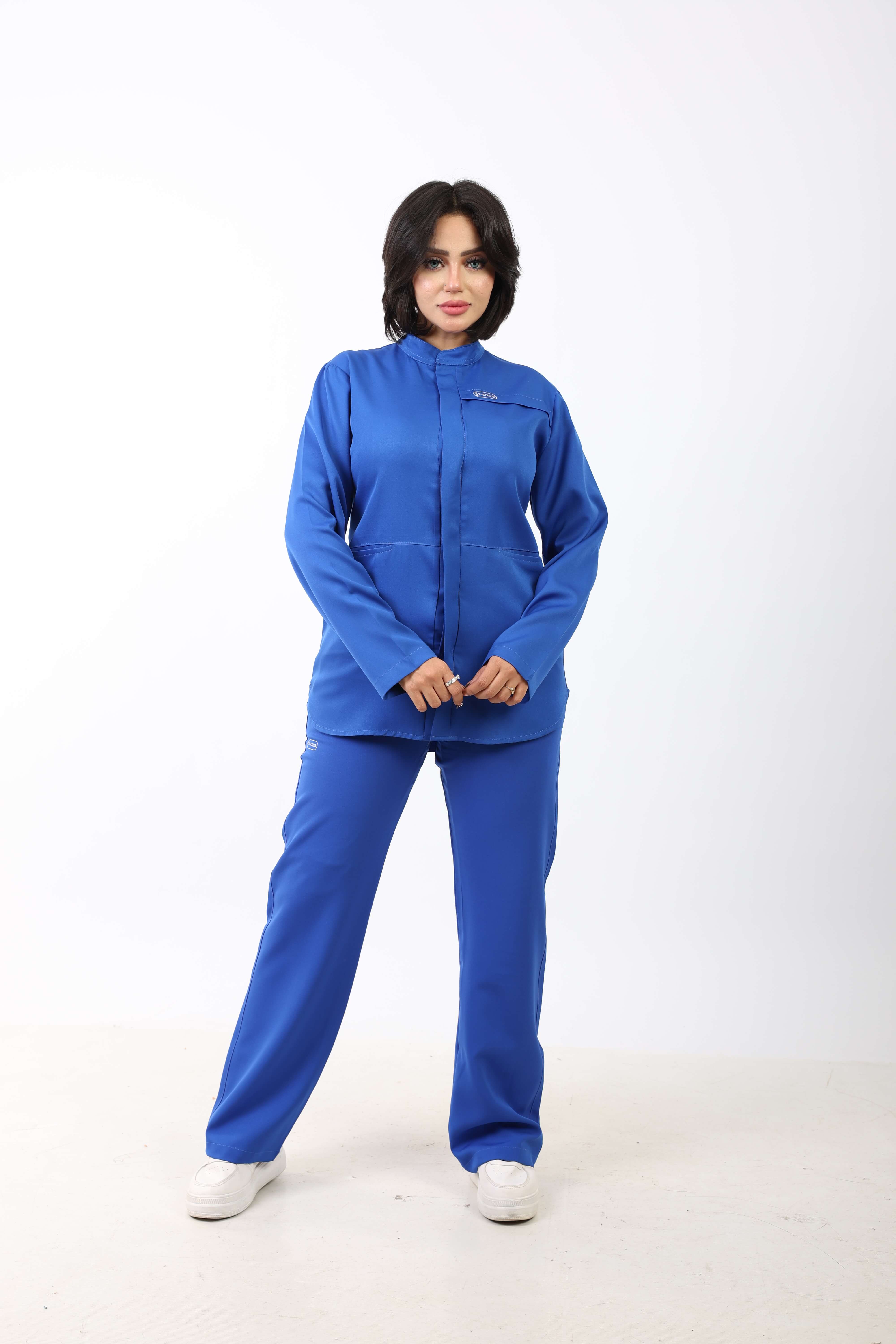 Royal Blue long sleeves scrub