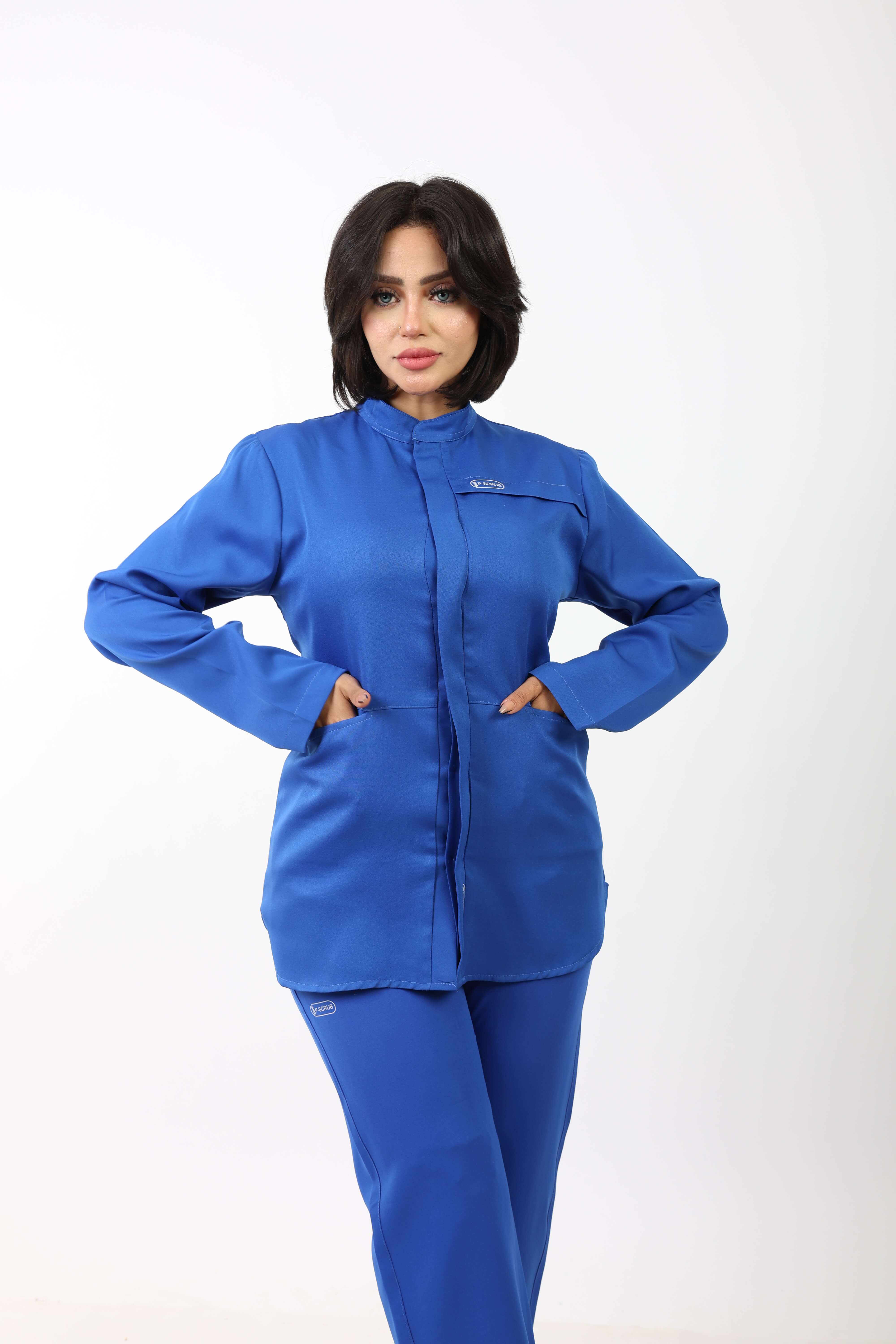 Royal Blue long sleeves scrub
