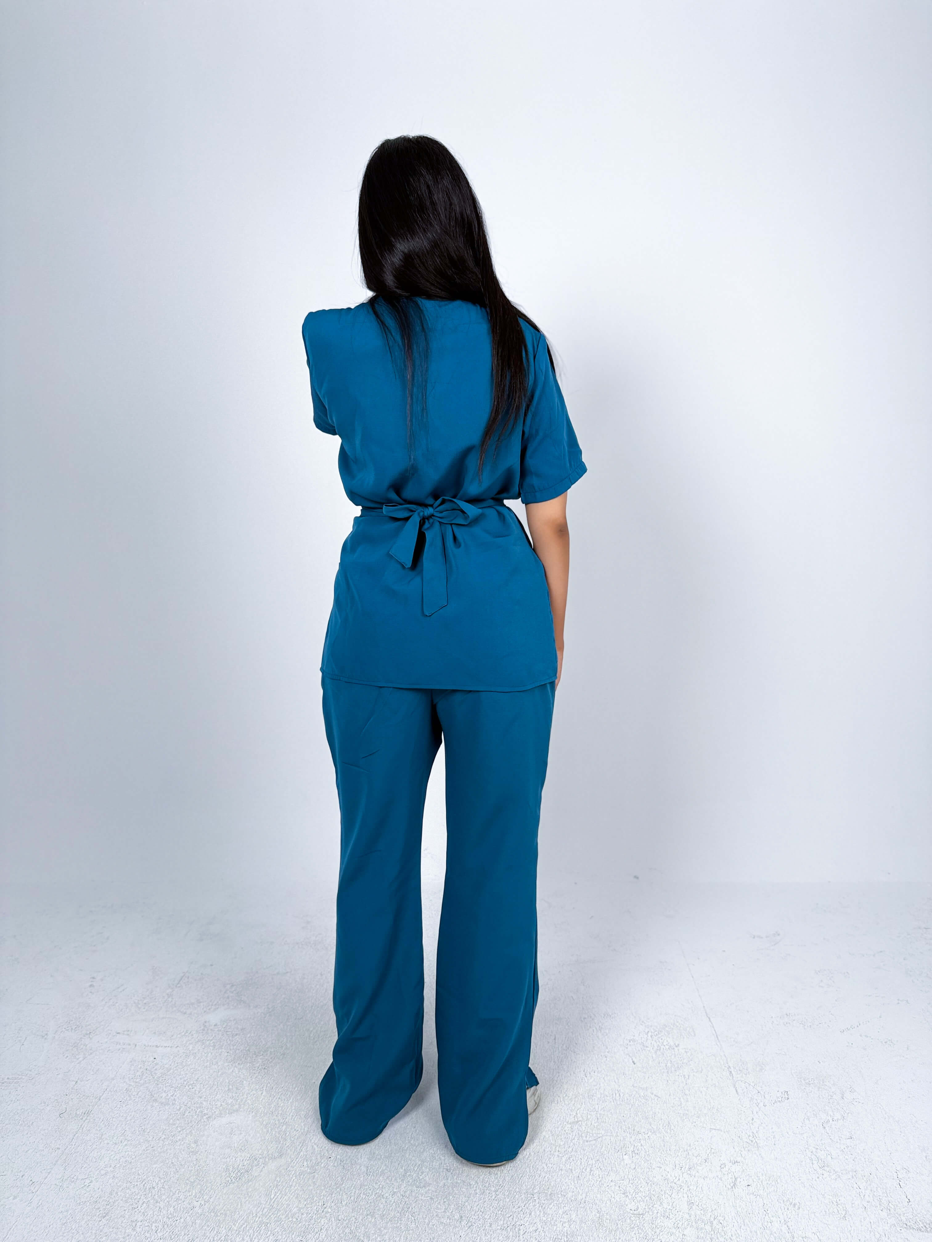 Women Short Sleeve Scrub - Soft Blue