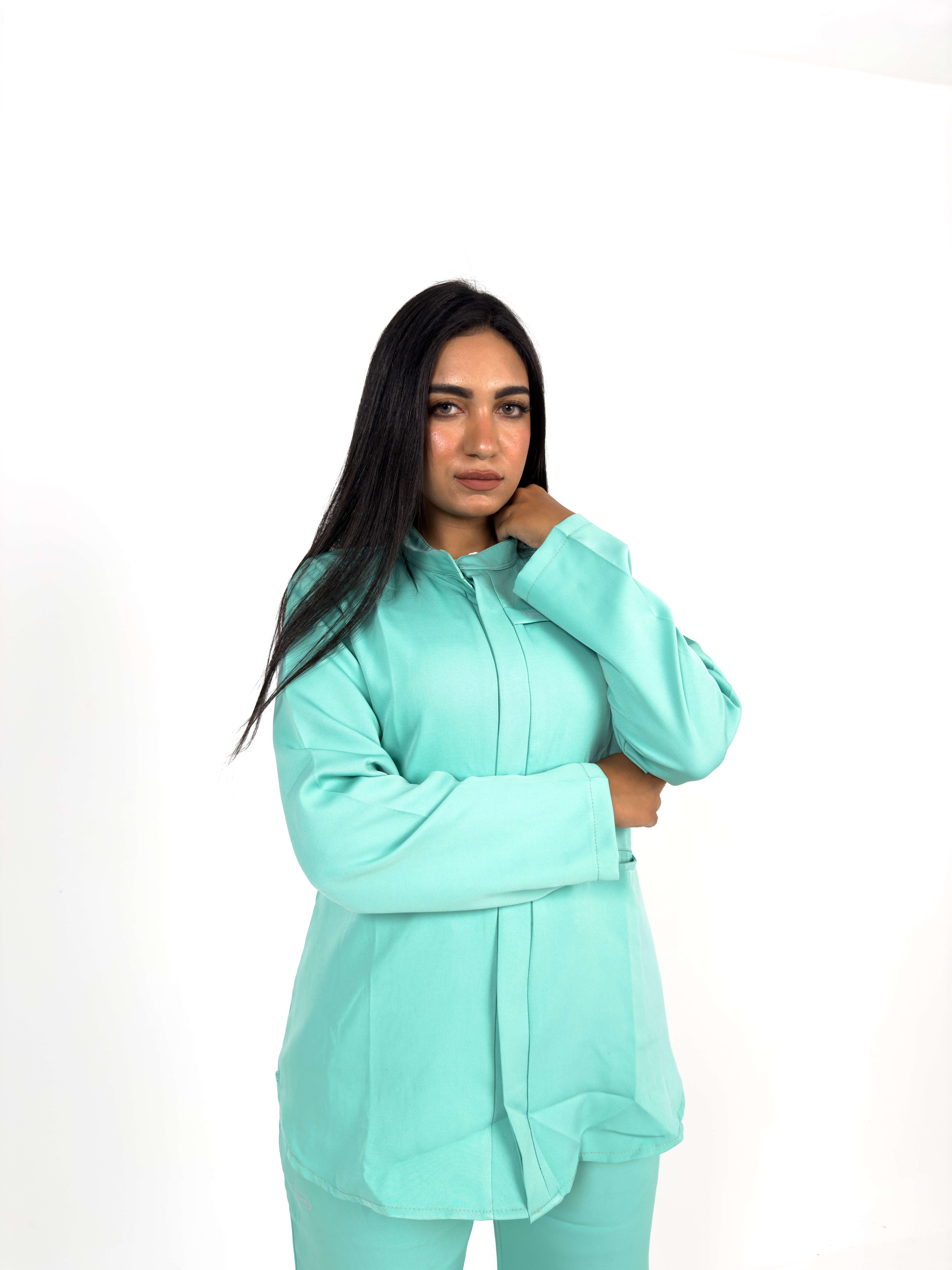 Light Green Long Sleeve Medical Scrub Set