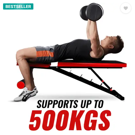 SLOVIC Fitness Bench for Home Gym | 7 Adjustable Positions | Full Body Workout Multipurpose Fitness Bench