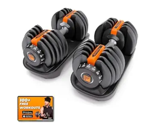 Flexnest neoprene Adjustable Dumbbells, Designed-in-Germany, Easy Weight Adjustment, For Home Workout, Gym Exercise Set For Men & Women (Black, 40kgs - Set of 2)