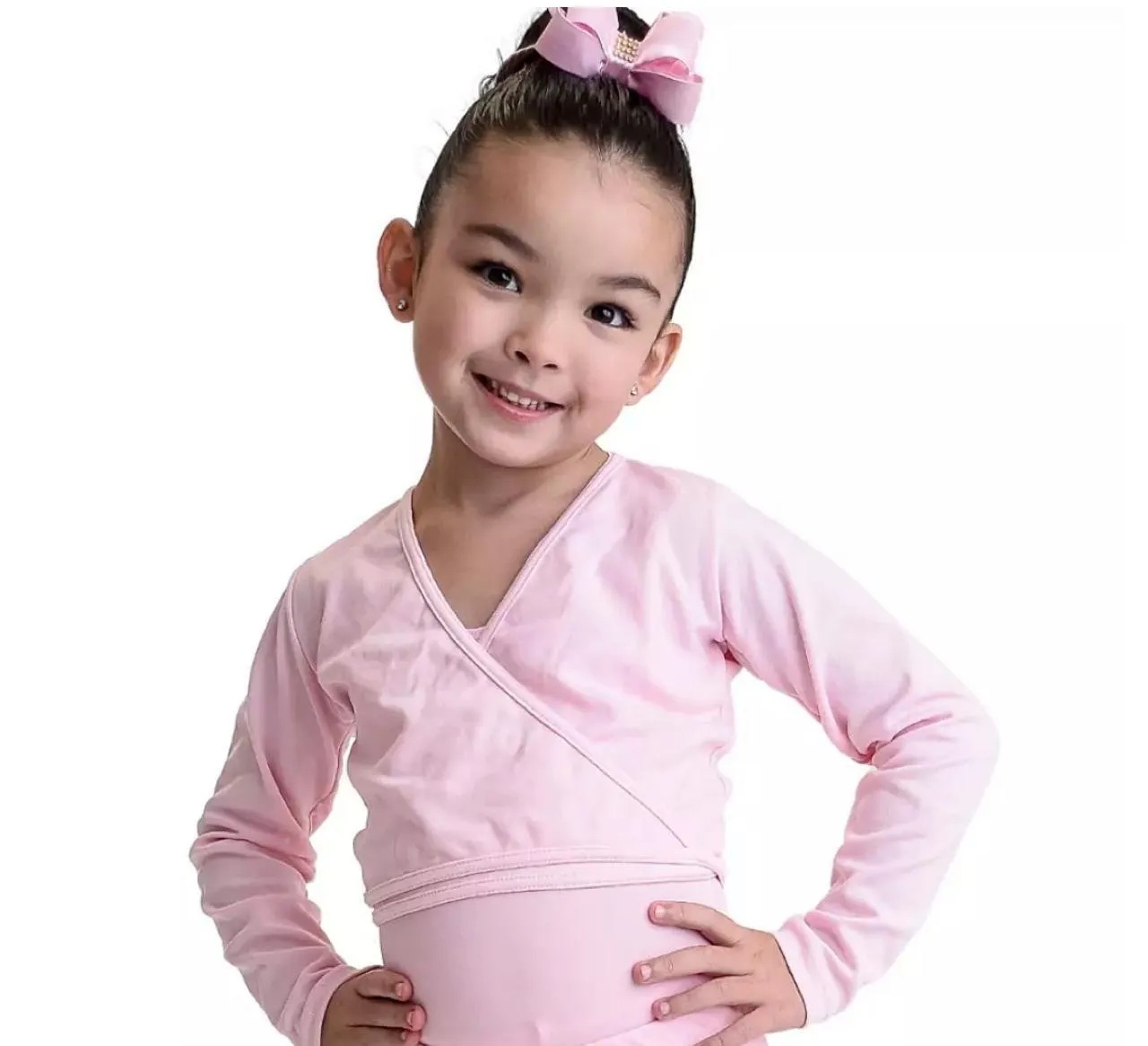 Casaquinho rosa para ballet