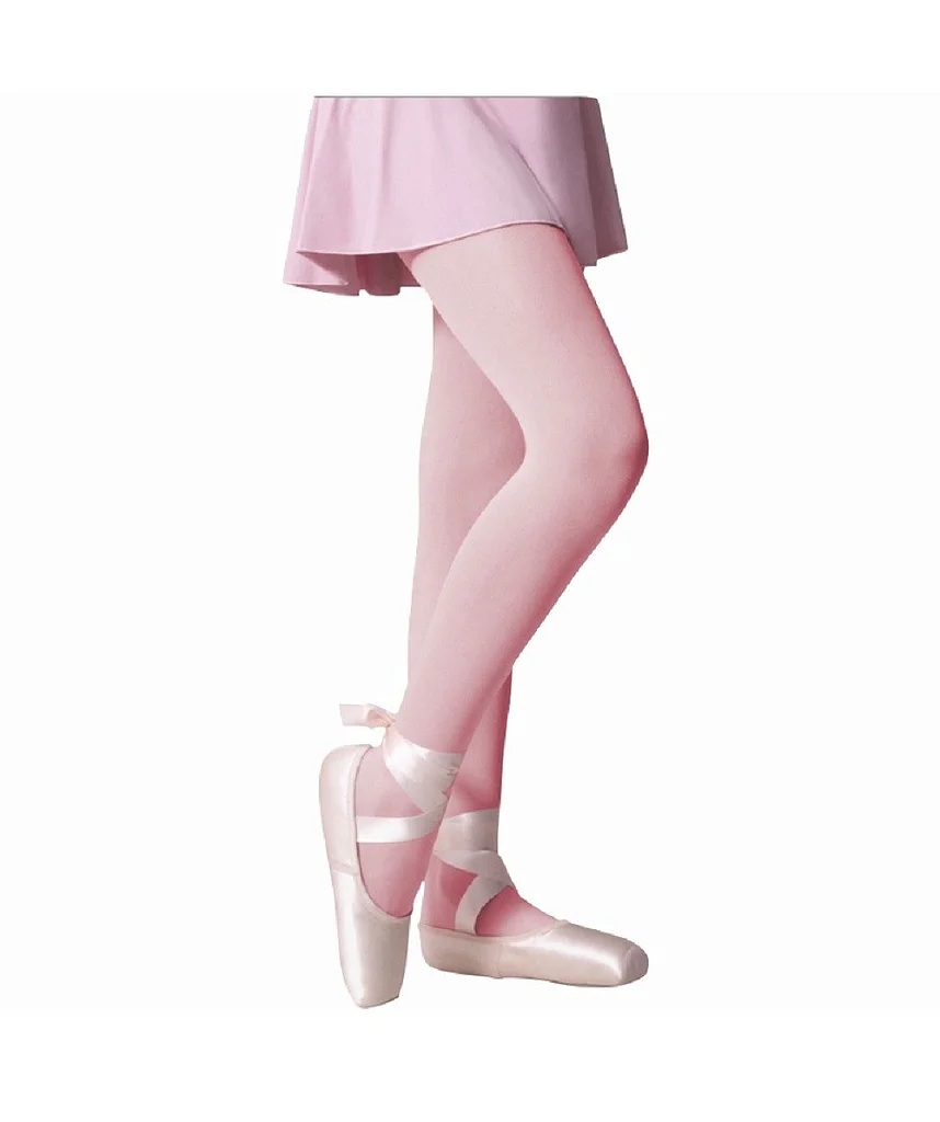 Meia-calça rosa para ballet