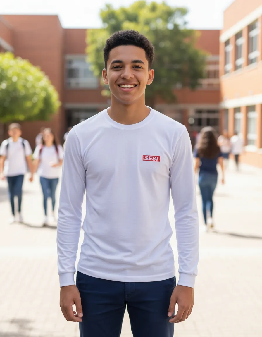 Camiseta Branca manga longa SESI