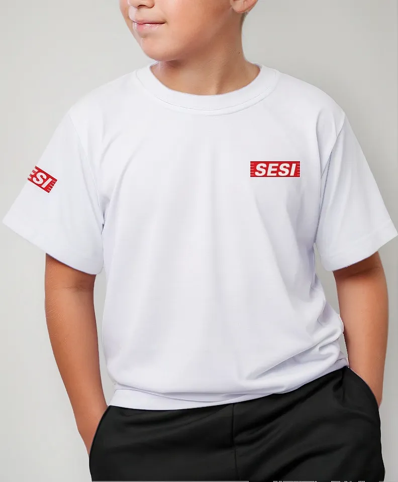 Camiseta Branca manga curta SESI