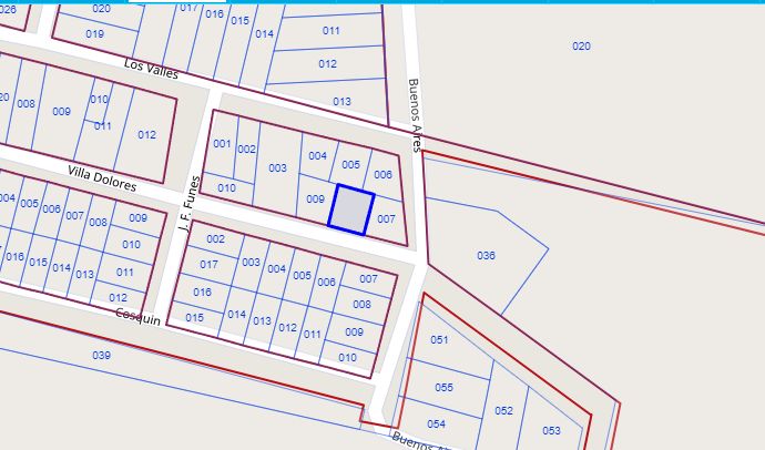 Lote  en barrio  IPV2 - Emp. Municip. MIna Clavero