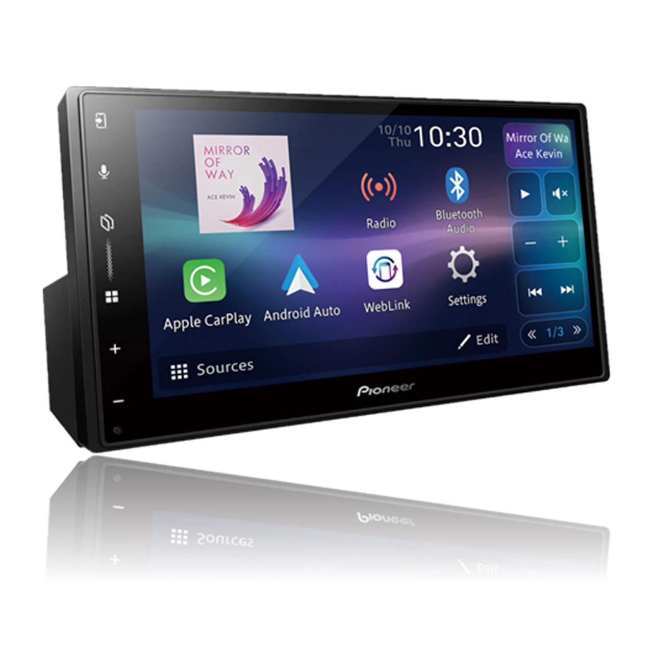 Pioneer DMH-A5650BT Compact 7 inch Wireless Apple CarPlay & Android Auto with Dual Phone Bluetooth