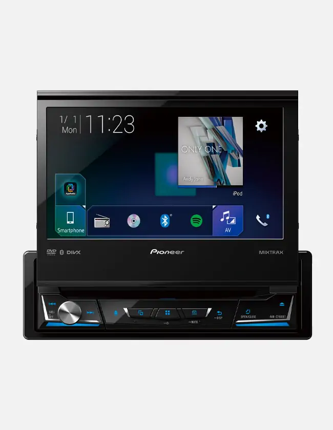Pioneer AVH-Z7250BT Apple CarPlay, Android Auto, and CD/DVD Flip Out Media Receiver