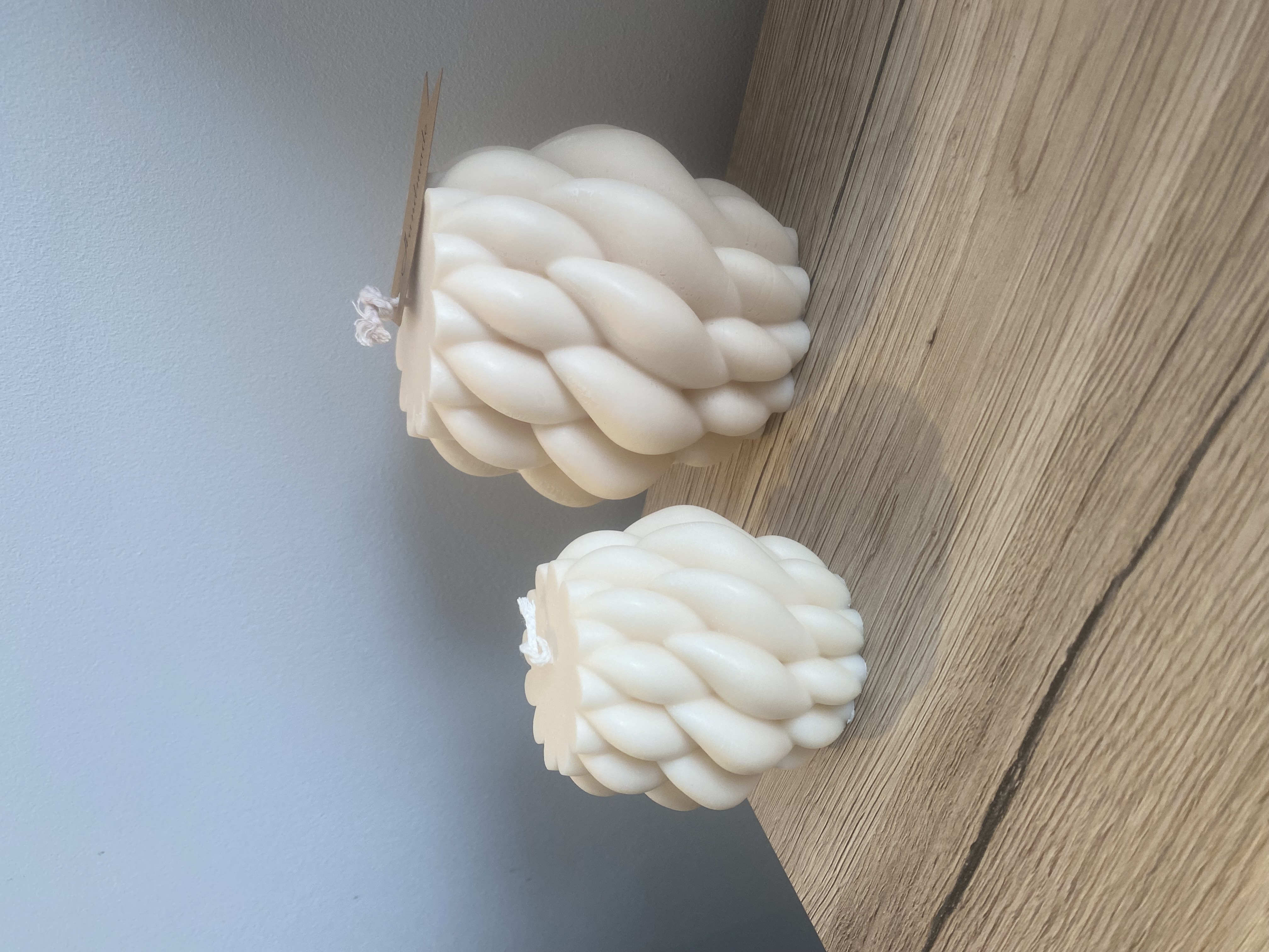 Duo de bougies pull en laine