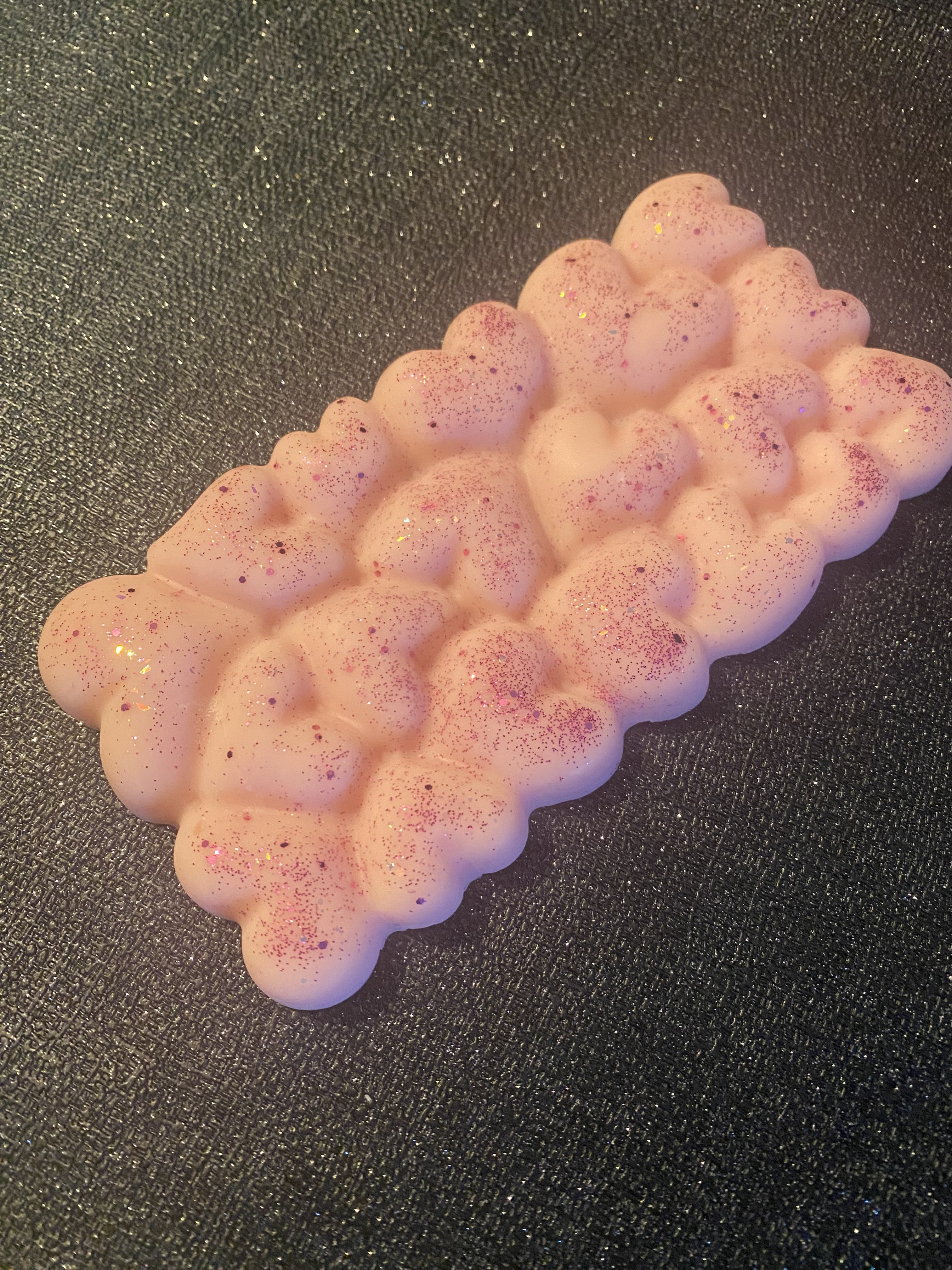 Fondant coeur sous forme de plaque de chocolat