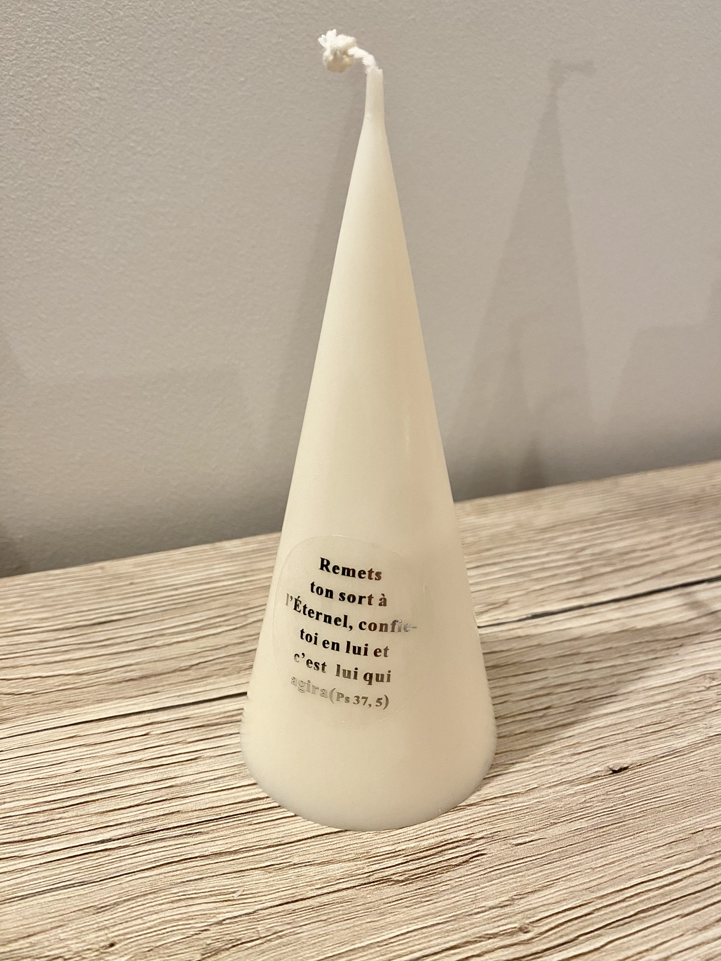 Bougie végétale "Remets ton sort à l'Eternel..."