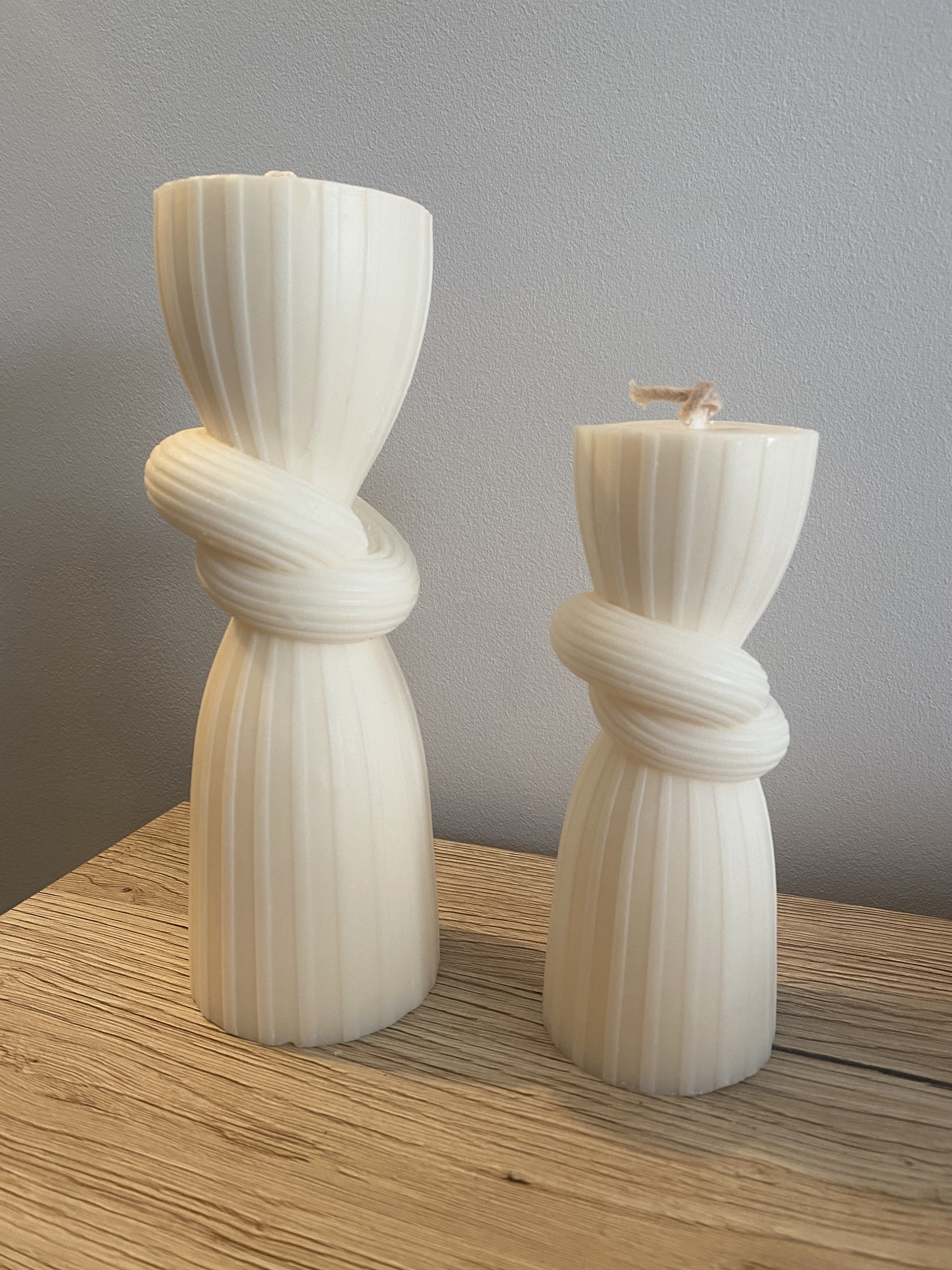 Duo de bougies torsadées 