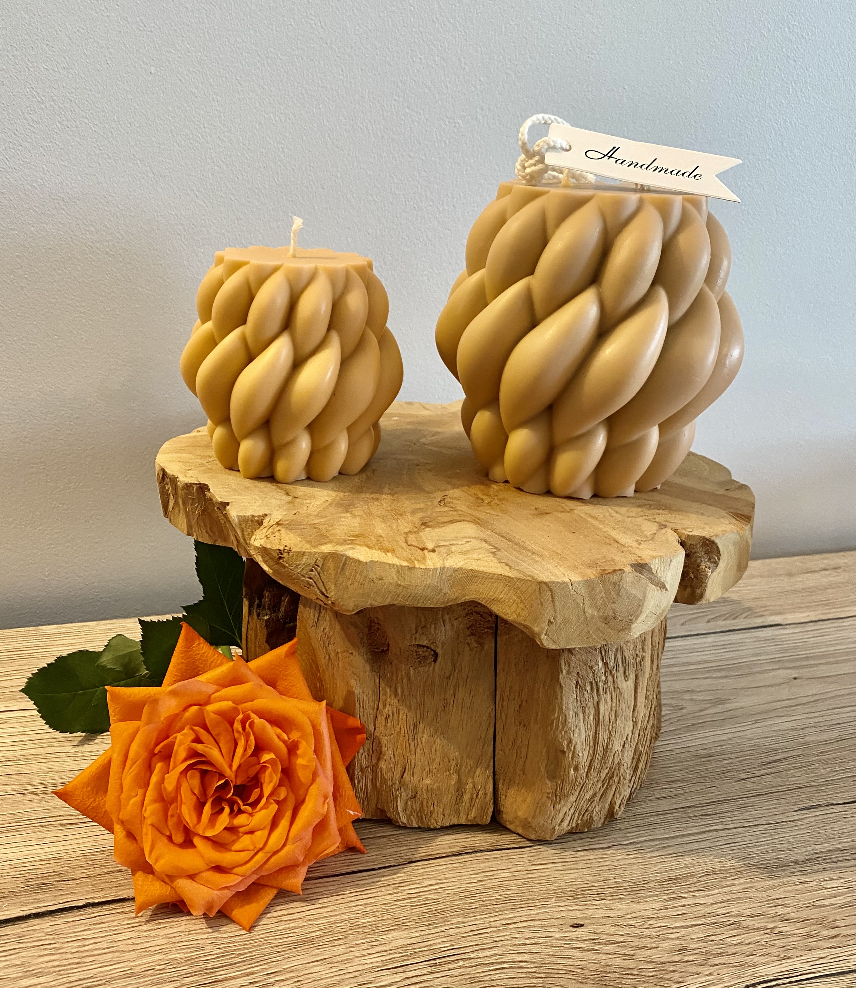 Duo de bougies pull en laine