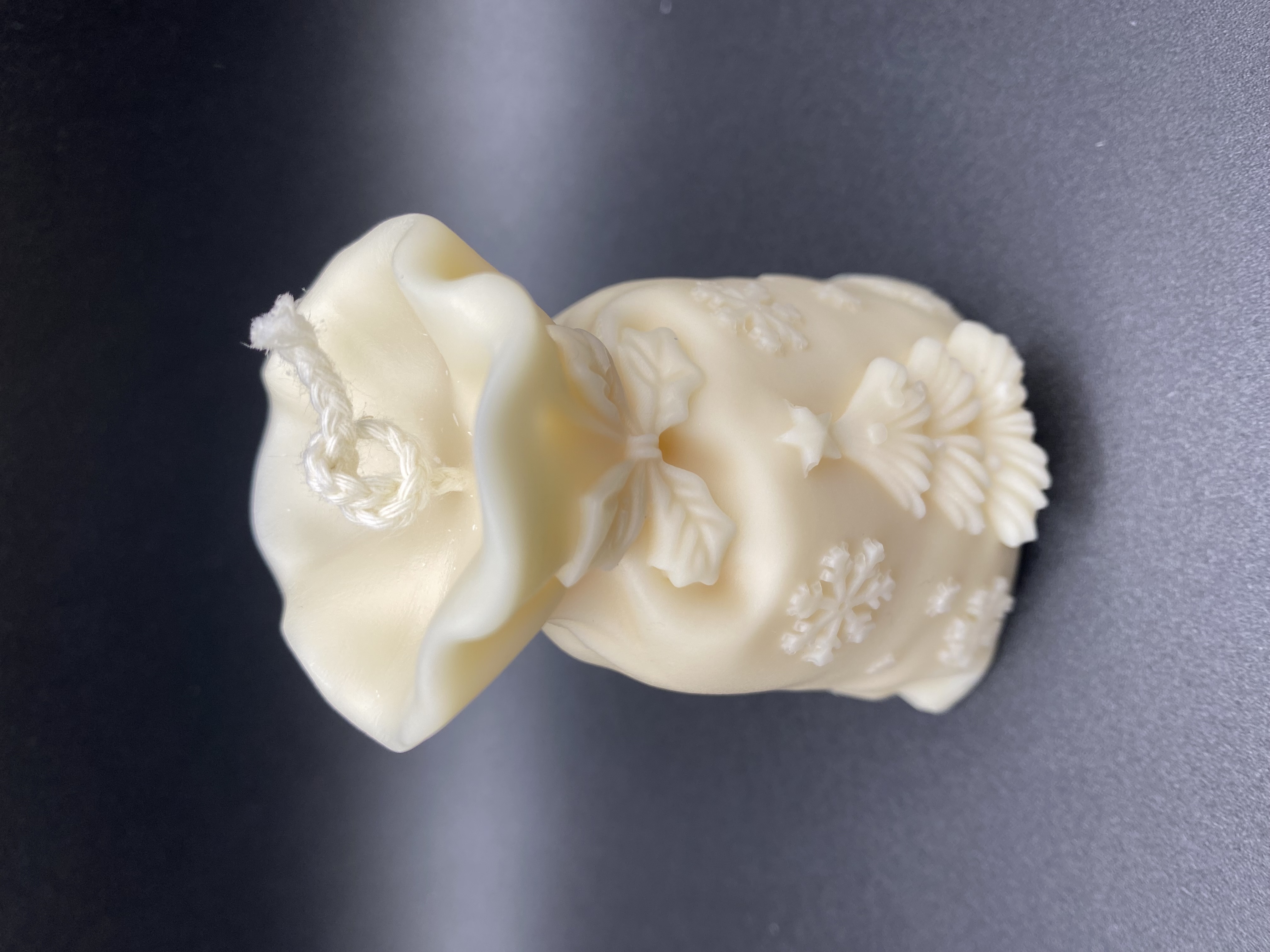 Bougie botte de noël