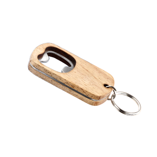 Chaveiro Madeira com Abridor