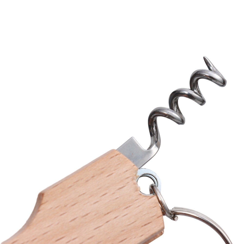 Chaveiro Madeira com Abridor Multifunções