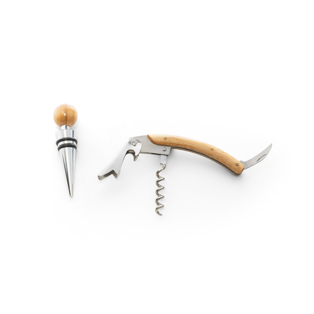 Kit Vinho Bambu e Metal