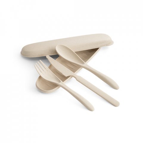 Kit Talheres Fibra de Bambu