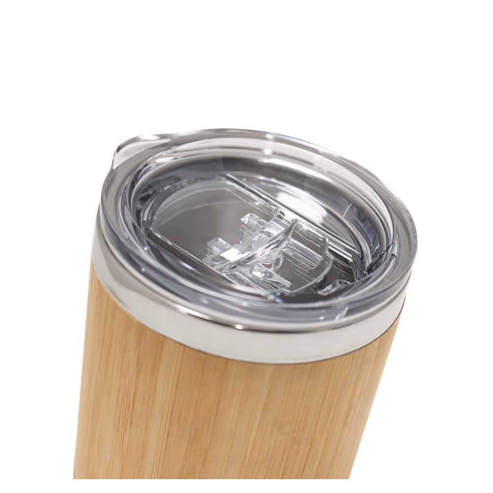 Copo Térmico Inox e Bambu 350 mL Personalizado