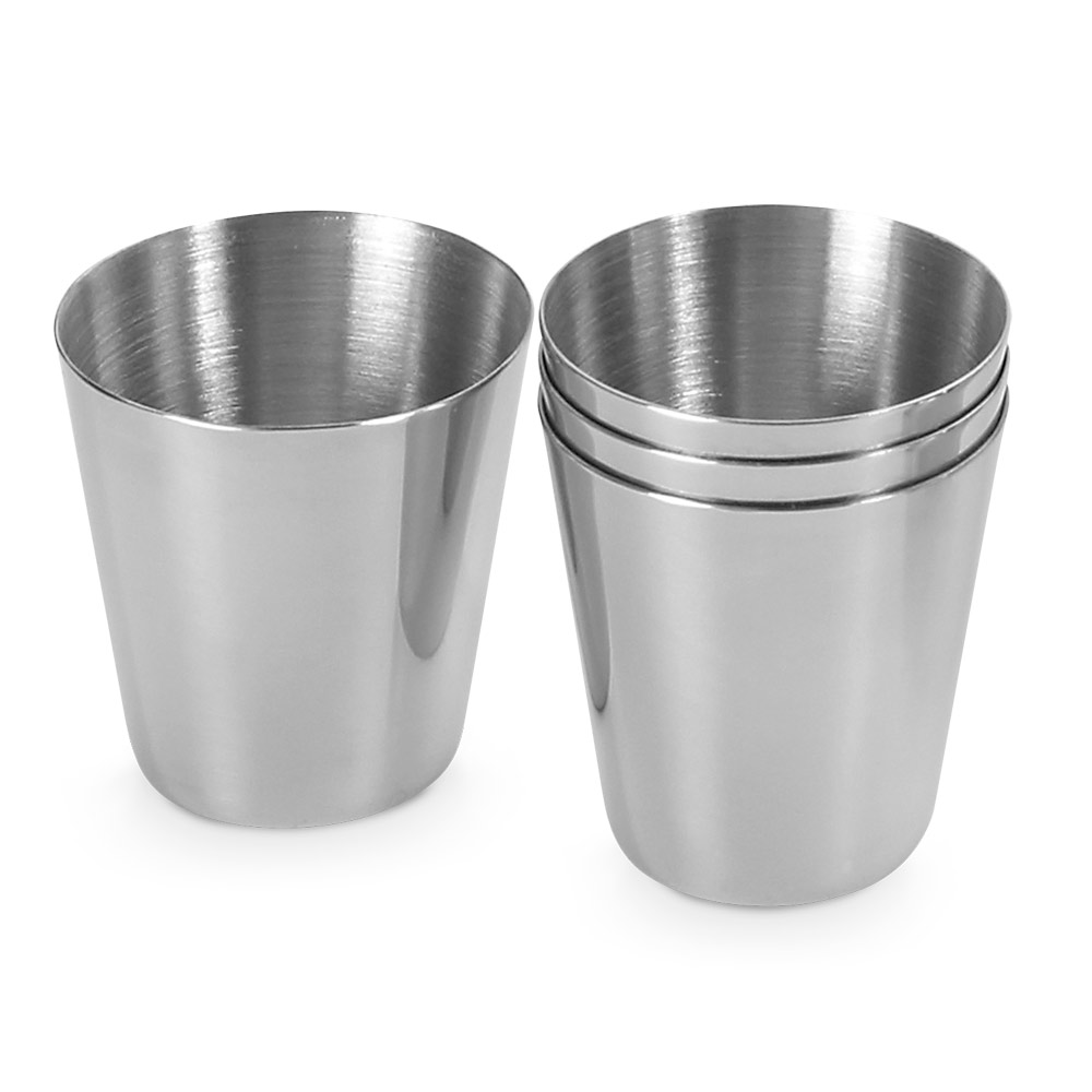 Conjunto de 4 Copos Inox 25 mL Personalizado