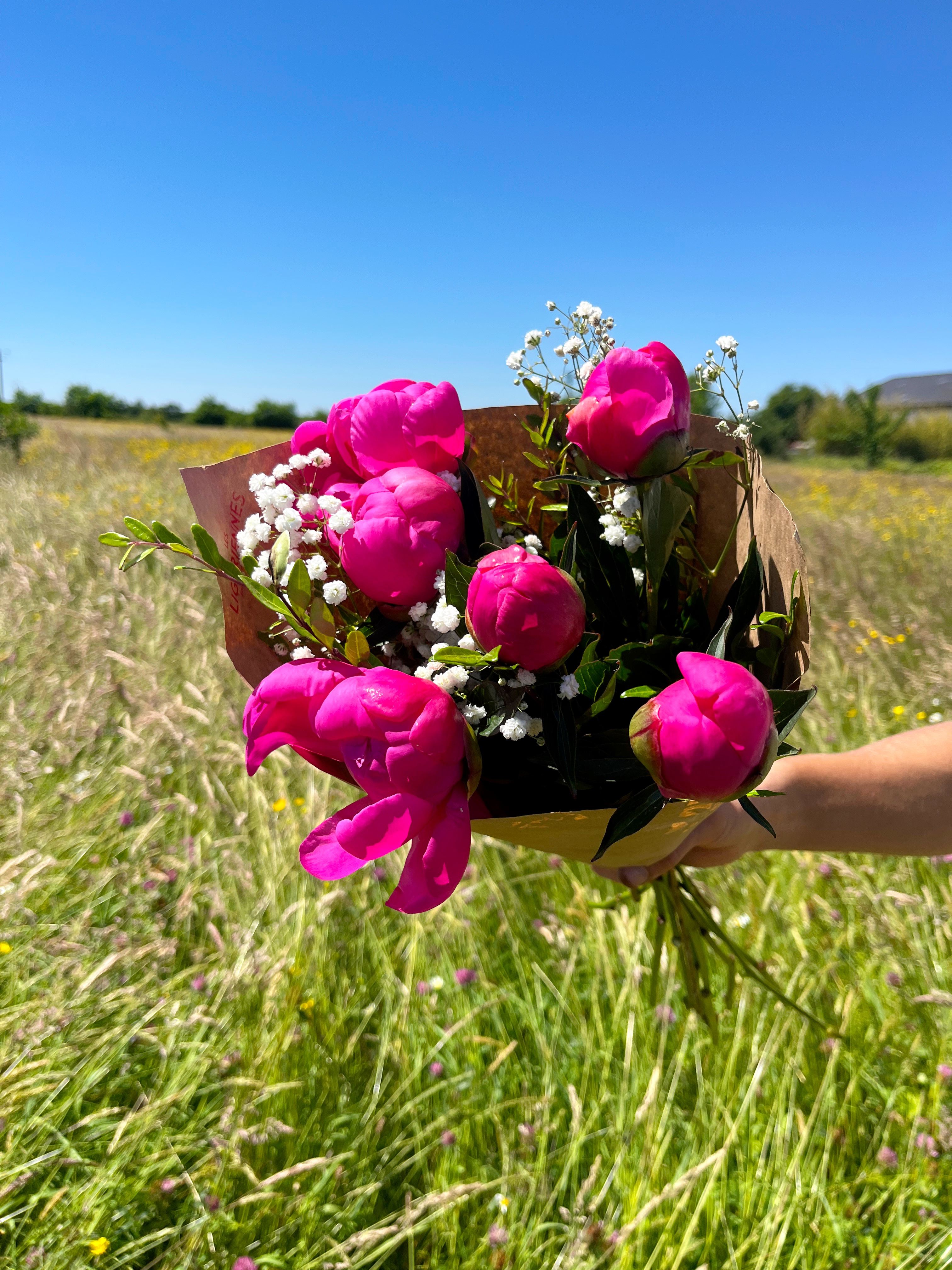 Botte de Pivoines agrémentée - Fête des Mères
