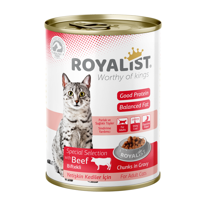 ROYALIST Wet Food / Chunk in Gravy / Cat / Beef 400G   (cat/wet beef)
