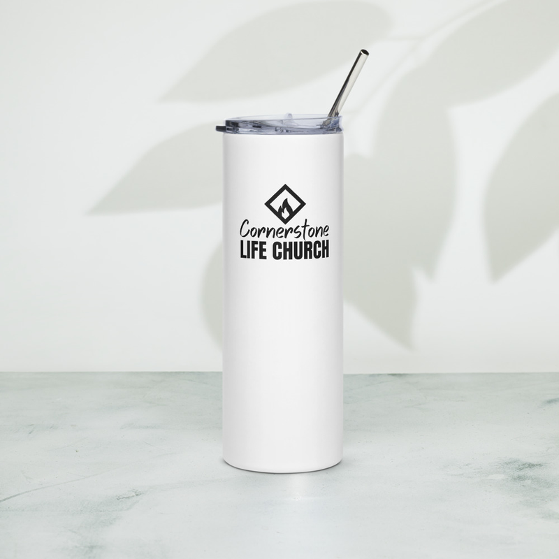 CLC Stainless Steel Tumbler With Metal Straw