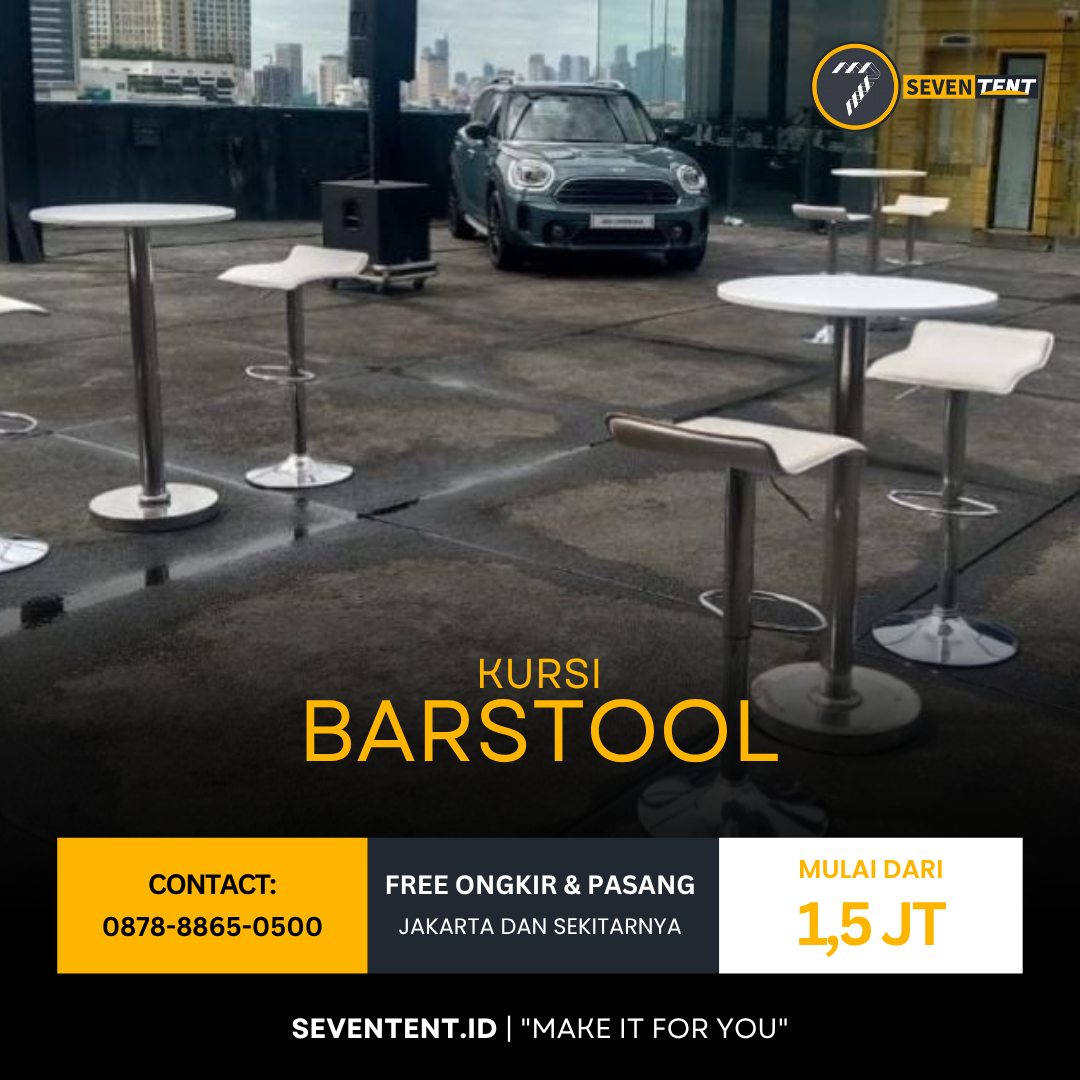 Kursi Barstool Putih