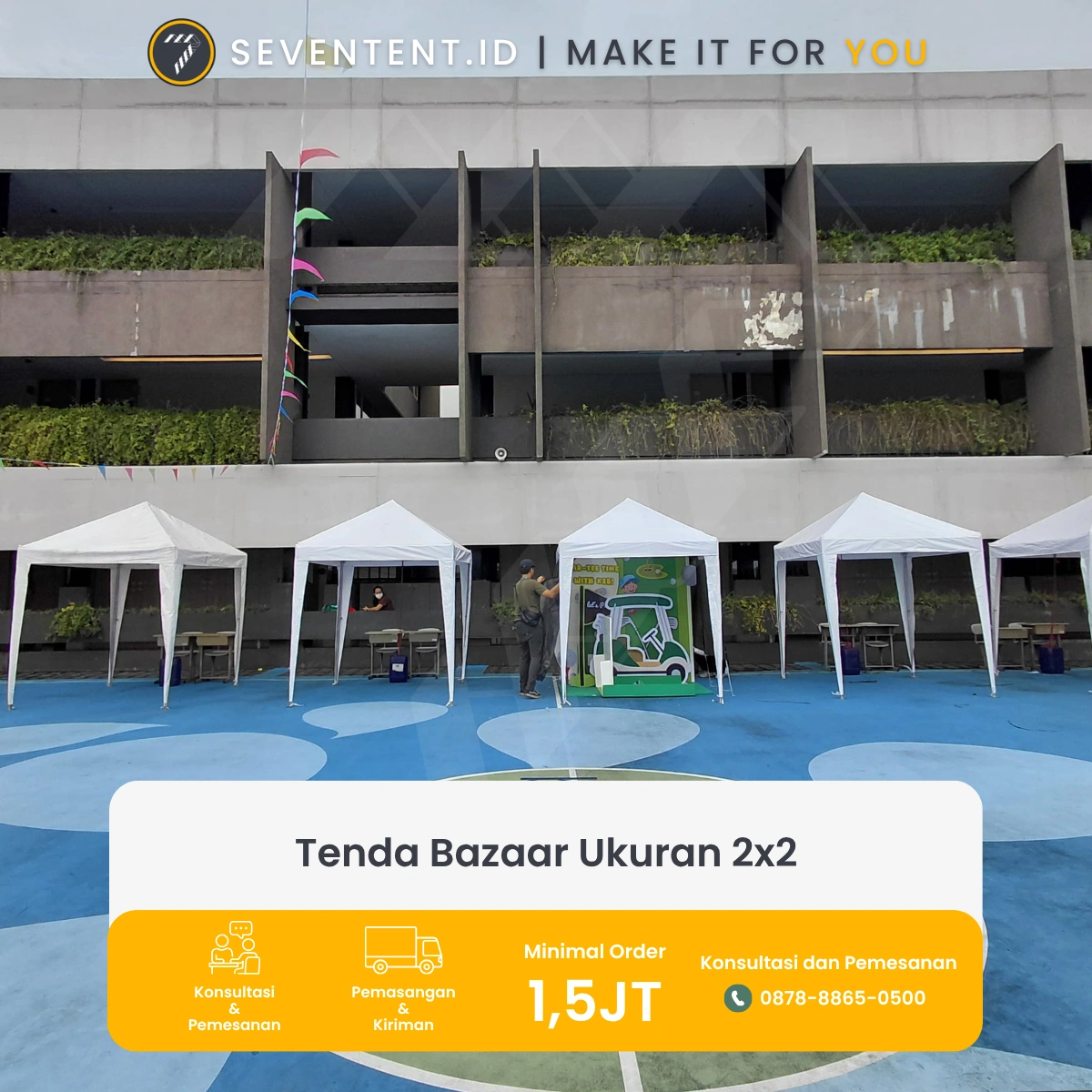 Tenda Bazaar Ukuran 2x2  