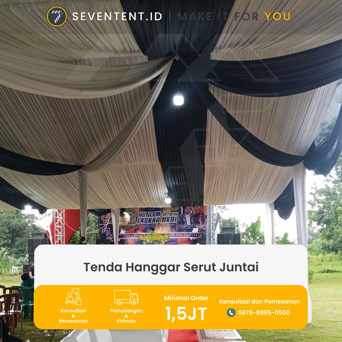 Tenda Hanggar Serut Juntai  