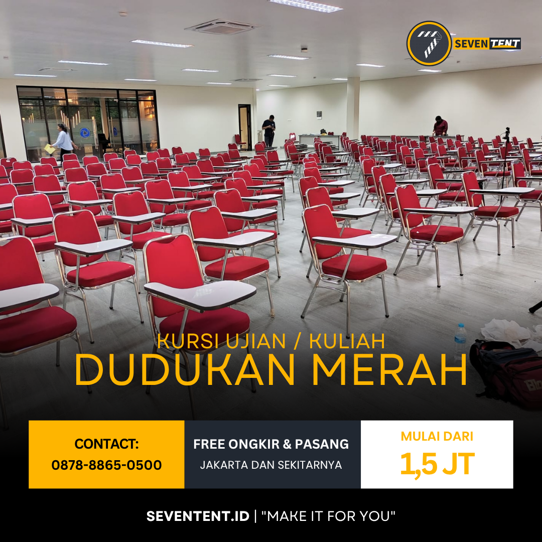 Kursi Ujian / Kuliah Dudukan Merah