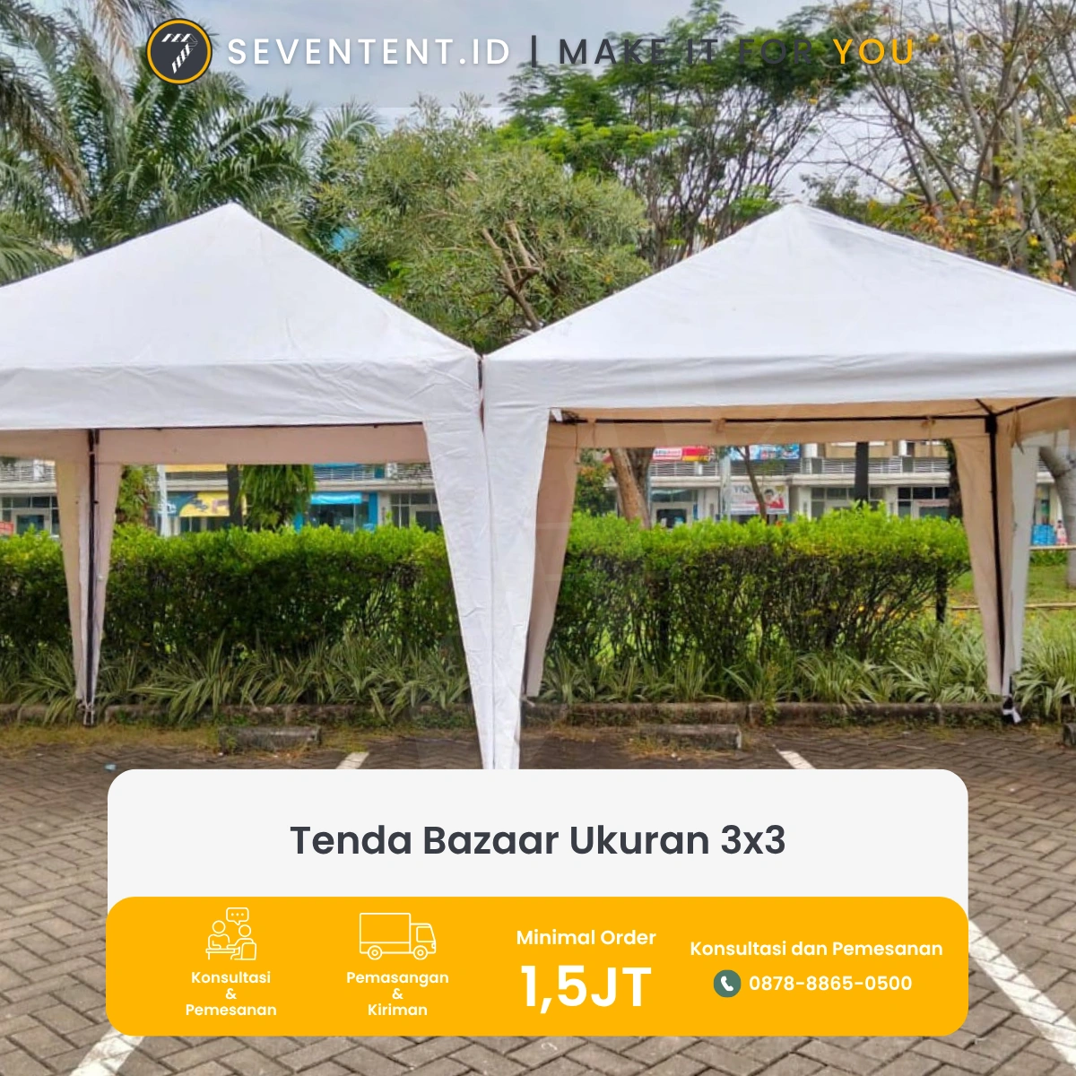 Tenda Bazaar Ukuran 3x3  