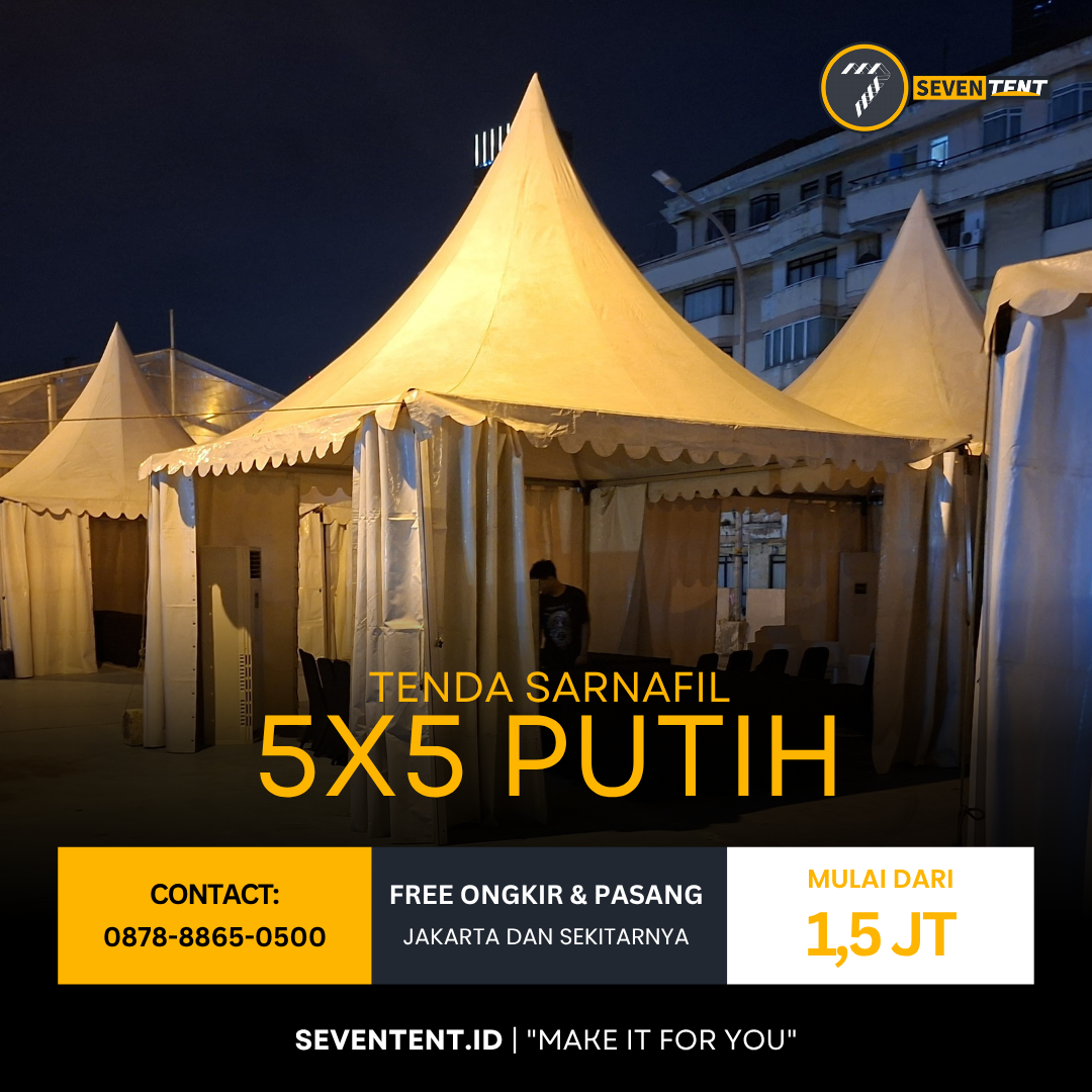 Tenda Sarnafil 5x5 Putih