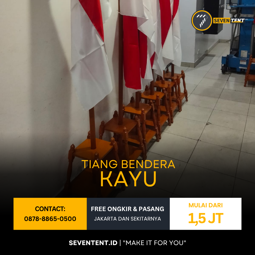 Tiang Bendera Kayu (Indoor)