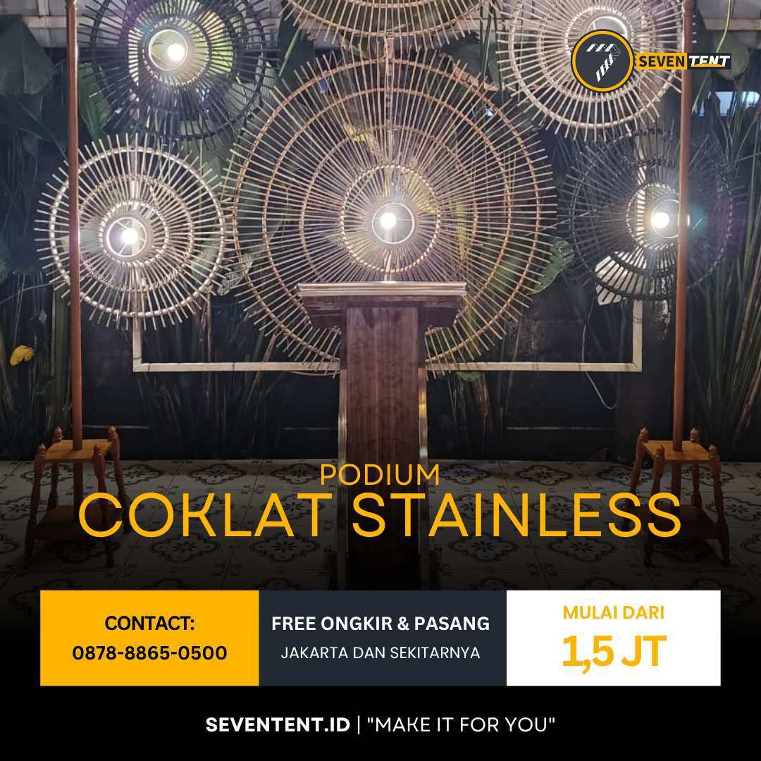 Podium Coklat Stainless