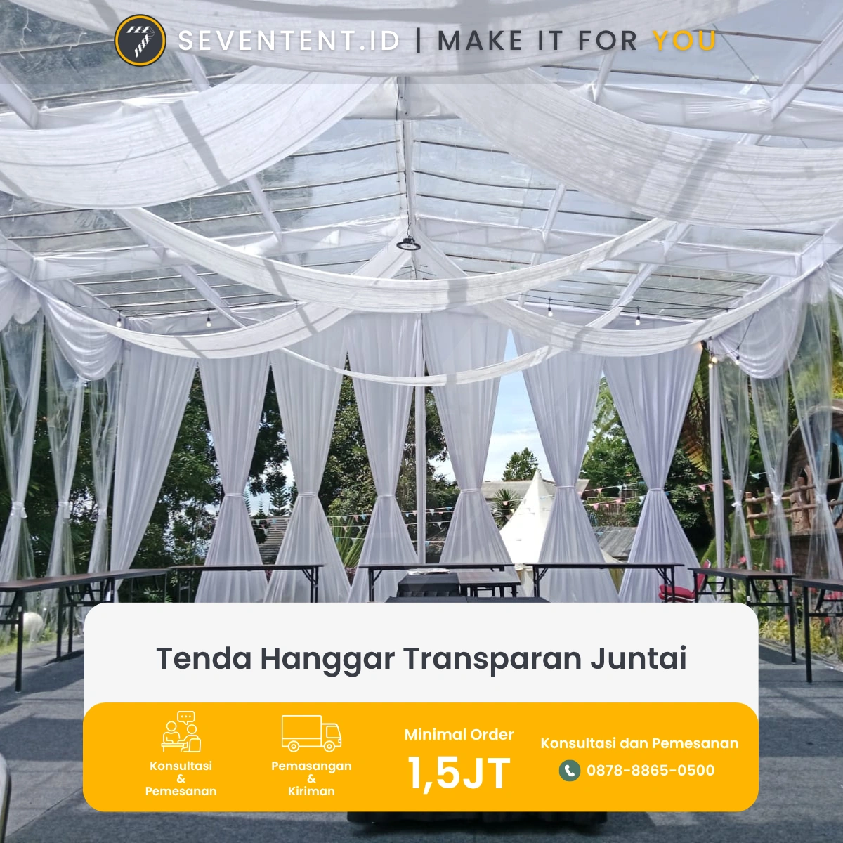 Tenda Hanggar Transparan Juntai  