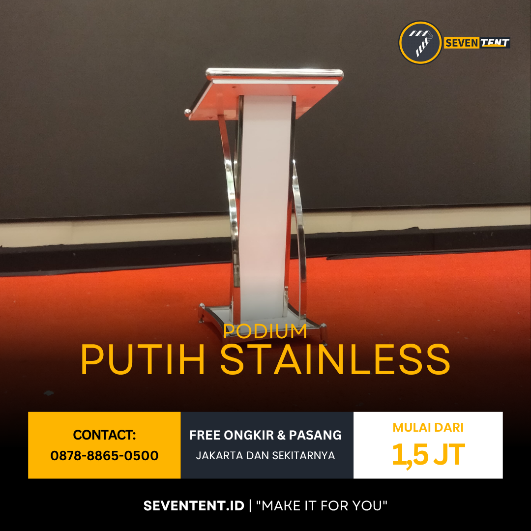 Podium Putih Stainless