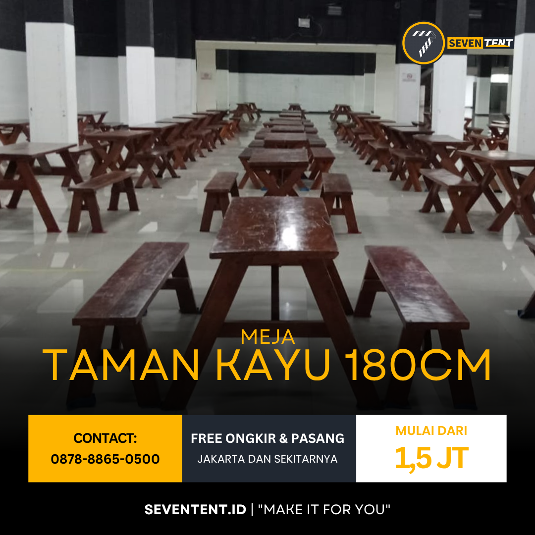 Meja Taman Kayu 180cm