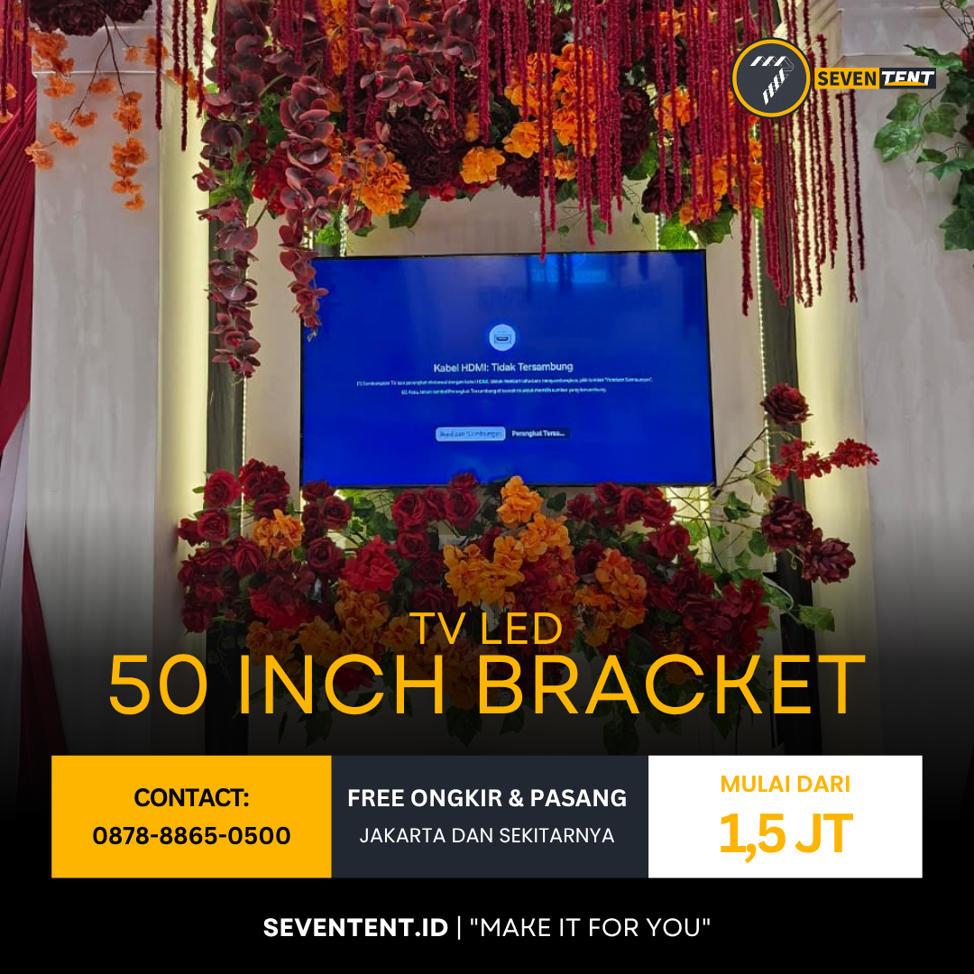 TV LED 50 Inch (Bracket Backdrop)
