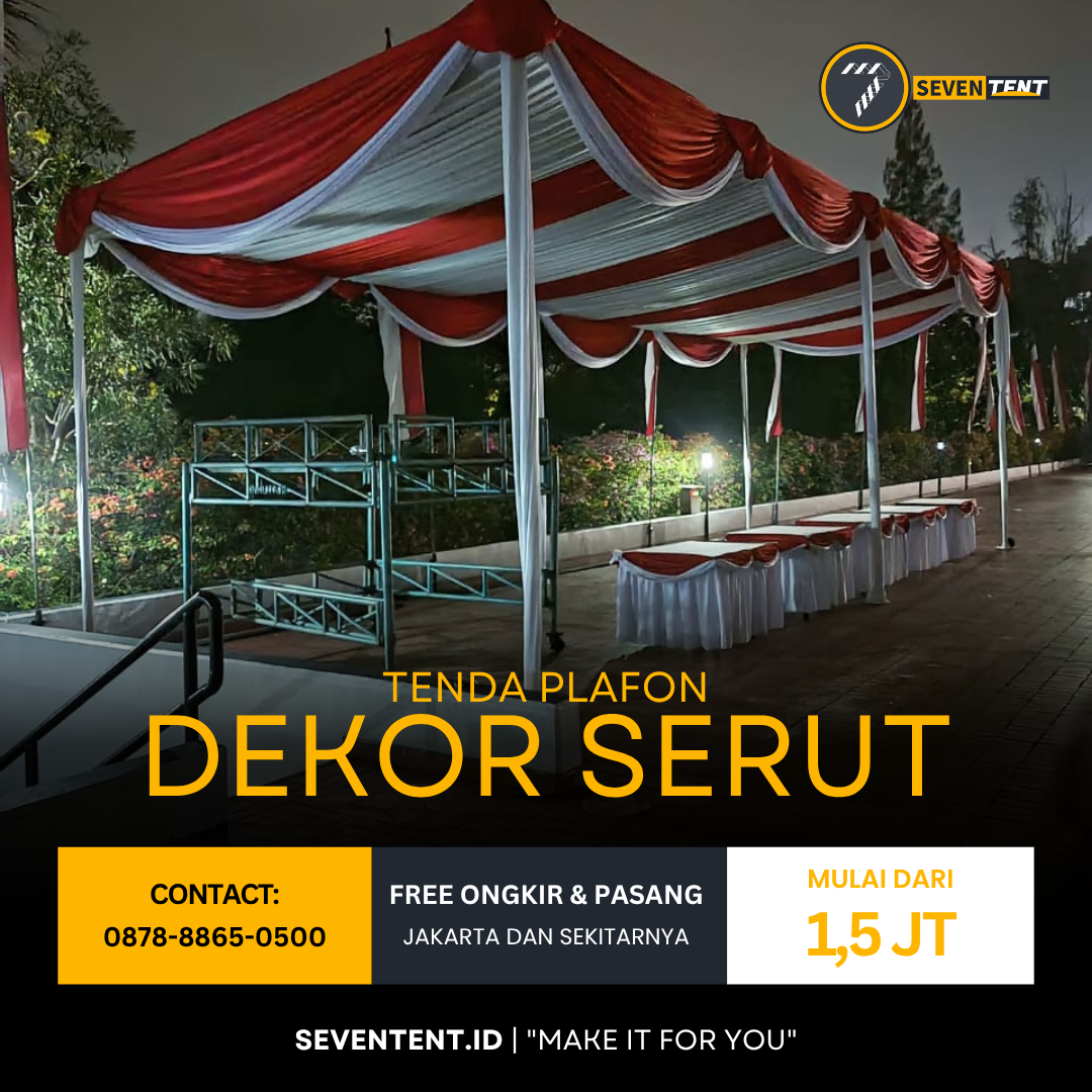 Tenda Plafon Dekor Serut