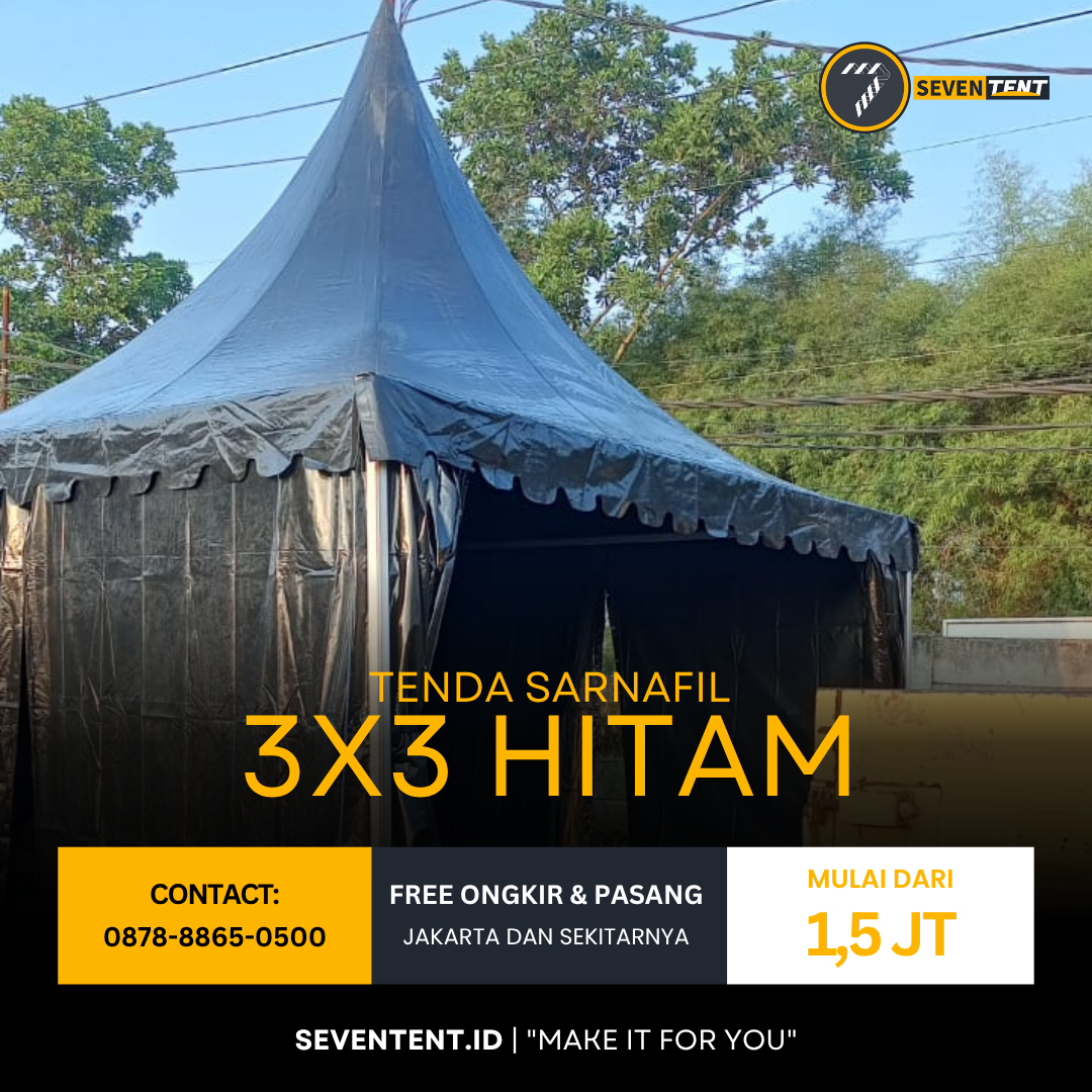 Tenda Sarnafil 3x3 Hitam