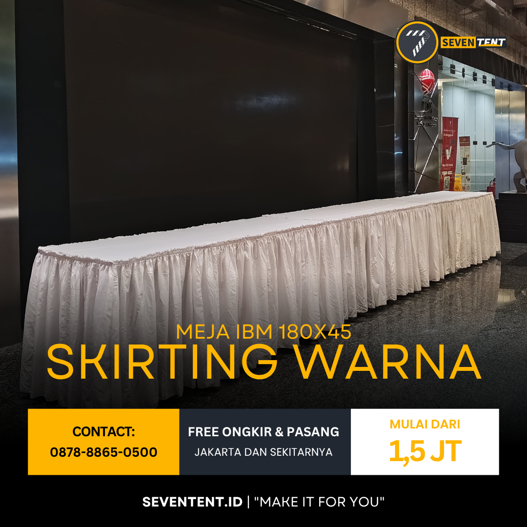 Meja IBM 180x45 Skirting Warna