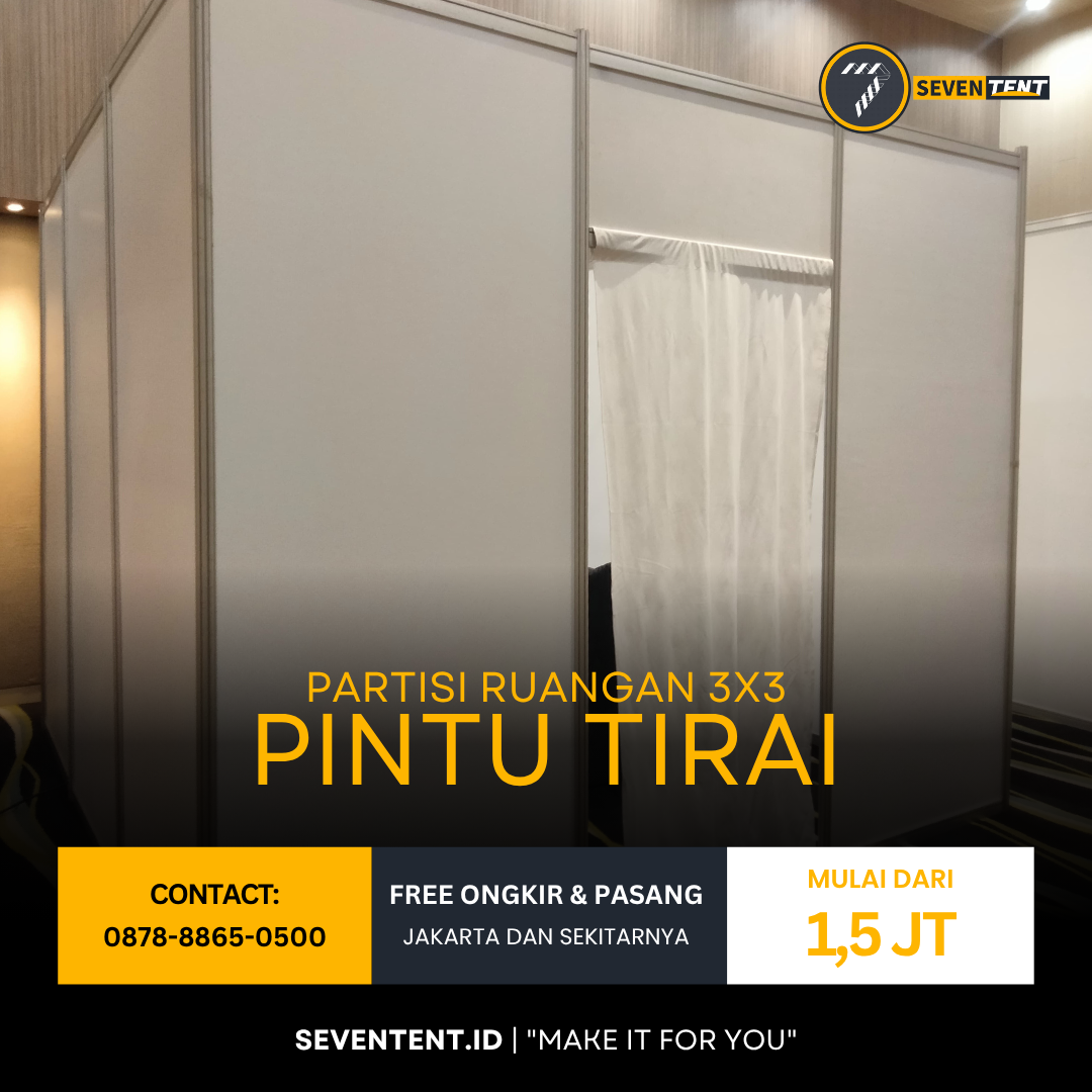 Partisi Ruangan 3x3 (Pintu Tirai)
