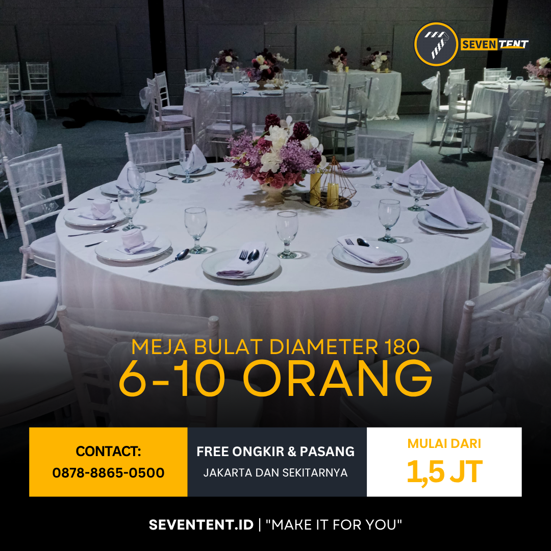 Meja Bulat/Round Table Diameter 180cm