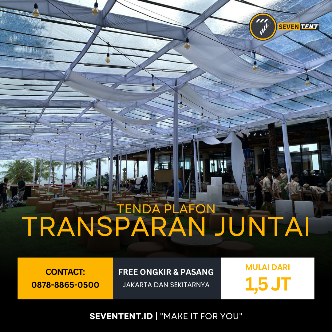 Tenda Plafon Transparan Juntai